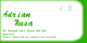 adrian musa business card