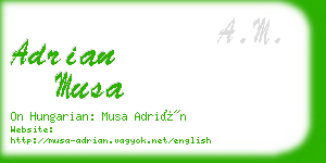 adrian musa business card